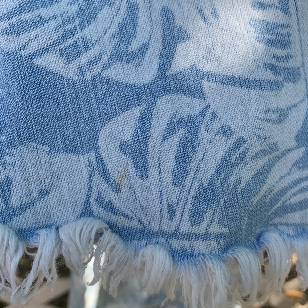 Mumu Blue Berkeley Bells Palm Leaf Print Pants - Picture 2 of 16